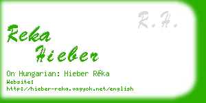 reka hieber business card